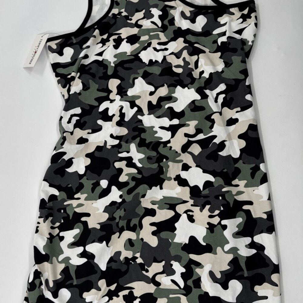 Tommy Hilfiger Camo Dress Womens Large Sleeveless Stretch Sport Performance NEW - Picture 2 of 10